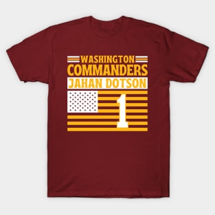 Washington Commanders Dotson 1 American Flag Football T-Shirt